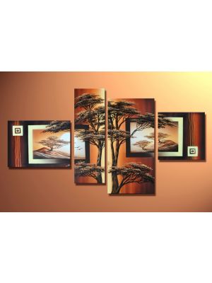 Afrikaanse savanne handgeschilderde canvas 120x70cm