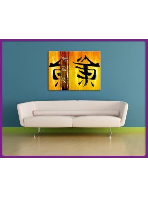 Foto print op canvas Chineze tekens