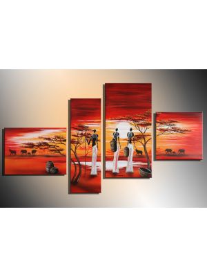 Afrika handgeschilderde canvas 120x70cm