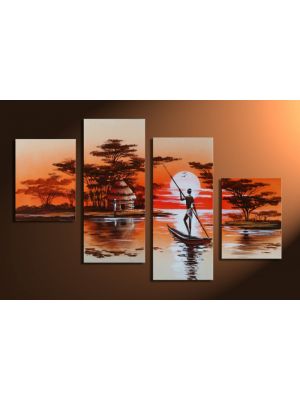 Afrikaanse dromen handgeschilderde canvas 120x80cm