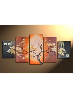 Magnolia handgeschilderde canvas 150x70cm