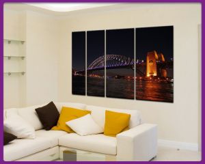 Canvas print Sydney Harbour Bridge 4 delig