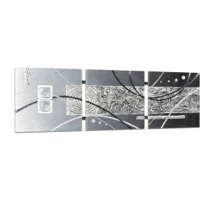 Abstracte Kunst 4001 op hardboard 104x33cm - 3D Structuur