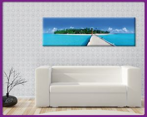 Foto print op canvas Panorama Malediven
