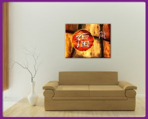 Foto print op canvas Chineze tekens 1