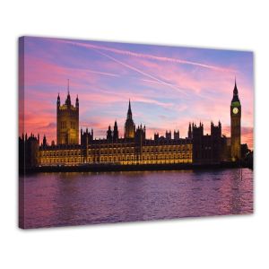 Big Ben aan de Thames - London UK - Foto print op canvas