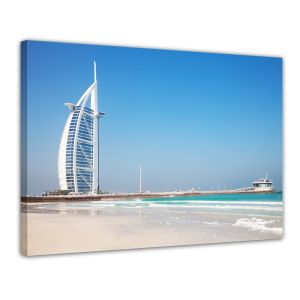 Burj al Arab Hotel in Dubai II - Foto print op canvas