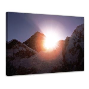 Mount Everest zonnestralen - Foto print op canvas