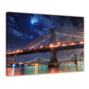 New York City Bridge - foto print op canvas
