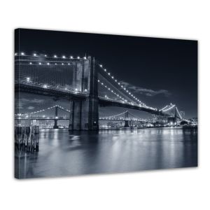 New York Bridge III - Foto print op canvas