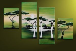 Afrikaanse vrouwen handgeschilderde canvas 120x80cm