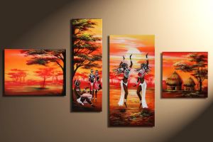 Afrika handgeschilderde canvas 120x70cm