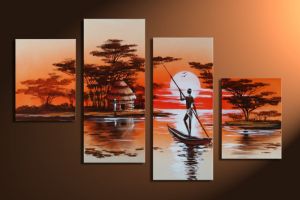 Afrikaanse dromen handgeschilderde canvas 120x80cm