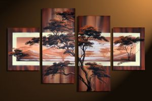 Afrikaanse savanne handgeschilderde canvas 120x80cm