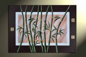 Bamboe M1 - canvas 100x60cm Handgeschilderd schilderij