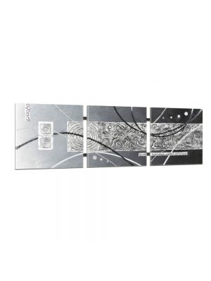 Abstracte Kunst 4001 op hardboard 104x33cm - 3D Structuur