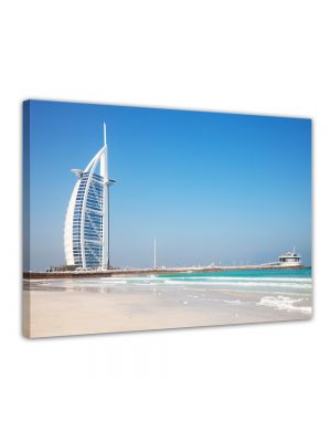 Burj al Arab Hotel in Dubai II - Foto print op canvas