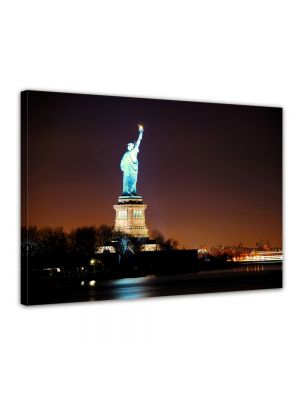 Vrijheidsbeeld (statue of liberty), New York City - Foto print op canvas